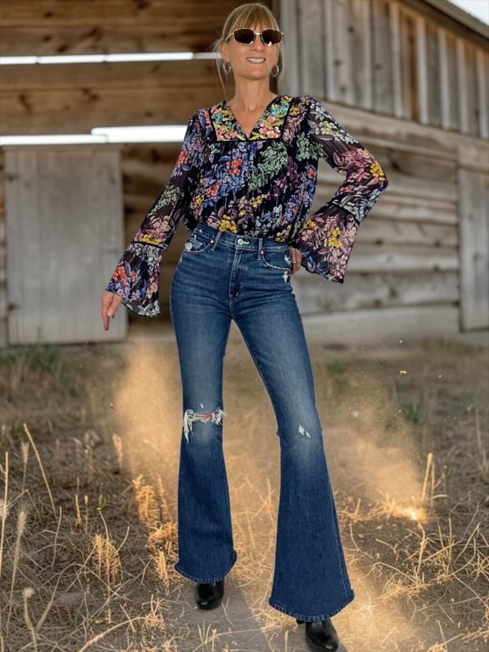 Anthropologie Vineet Bahl Vivienne Embroidered Blouse XS Floral Ruffle